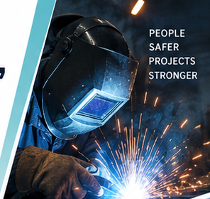 Marine welder working on structural fabrication